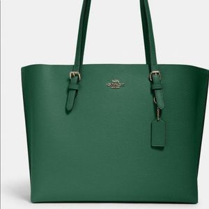 COACH GREEN Pebble leather TOTE 1671